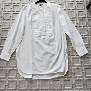 Brooks Brothers White Dress Shirt with Pleated Bib Front